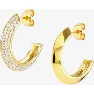 Nomination Aurea Gold Plated Pave Half Hoop Earrings 145713/010 Nomination Aurea Gold Plated Pave Half Hoop Earrings 145713/010