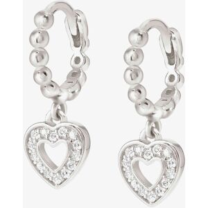 Nomination Lovecloud Sterling Silver Bead Hoop Heart Earrings 240507/009 Nomination Lovecloud Sterling Silver Bead Hoop Heart Earrings 240507/009