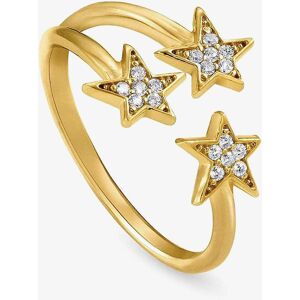 Nomination Stella Gold Plated Cubic Zirconia Triple Star Ring 146702/012/023 Nomination Stella Gold Plated Cubic Zirconia Triple Star Ring 146702/012/023