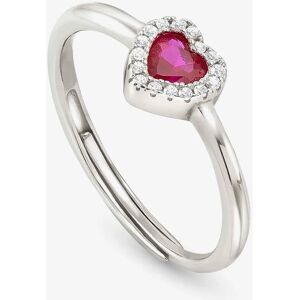 Nomination All My Love Sterling Silver Red Heart Halo Adjustable Ring 240300/006 Nomination All My Love Sterling Silver Red Heart Halo Adjustable Ring 240300/006