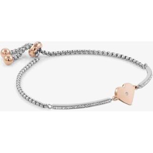 Nomination Milleluci Rose Gold Finish Heart Toggle Pave Half Bangle 028004/022 Nomination Milleluci Rose Gold Finish Heart Toggle Pave Half Bangle 028004/022