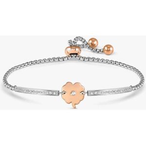 Nomination Milleluci Silver & Rose Gold Clover Toggle Bracelet 028017/006 Nomination Milleluci Silver & Rose Gold Clover Toggle Bracelet 028017/006