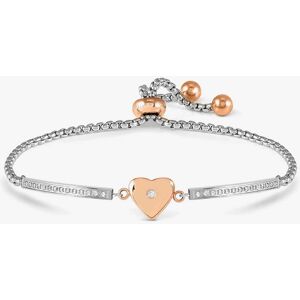 Nomination Milleluci Silver & Rose Gold Heart Toggle Bracelet 028017/022 Nomination Milleluci Silver & Rose Gold Heart Toggle Bracelet 028017/022