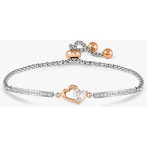 Nomination Milleluci Silver & Rose Gold Sparkling Heart Toggle Bracelet 028020/022 Nomination Milleluci Silver & Rose Gold Sparkling Heart Toggle Bracelet 028020/022