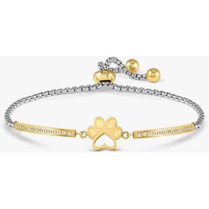 Nomination Milleluci Silver & Gold Paw Print Toggle Bracelet 028018/013 Nomination Milleluci Silver & Gold Paw Print Toggle Bracelet 028018/013