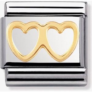 Nomination CLASSIC Gold Love Collection Double Heart Charm 030116/03 Nomination CLASSIC Gold Love Collection Double Heart Charm 030116/03
