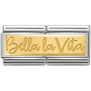 Nomination CLASSIC Gold Engraved Bella La Vita Charm 030710/04* Nomination CLASSIC Gold Engraved Bella La Vita Charm 030710/04*