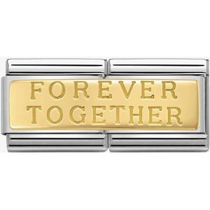 Nomination CLASSIC Gold Double Engraved Forever Together Charm 030710/02 Nomination CLASSIC Gold Double Engraved Forever Together Charm 030710/02