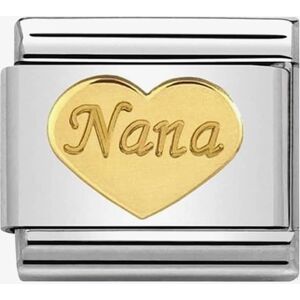 Nomination CLASSIC Gold Symbols Nana Heart Charm 030162/43 Nomination CLASSIC Gold Symbols Nana Heart Charm 030162/43