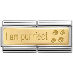 Nomination CLASSIC Gold Double I Am Purrfect Charm 030710/18 Nomination CLASSIC Gold Double I Am Purrfect Charm 030710/18