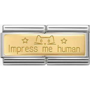 Nomination CLASSIC Gold Double Impress Me Human Charm 030710/20 Nomination CLASSIC Gold Double Impress Me Human Charm 030710/20