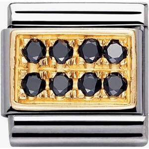 Nomination CLASSIC Gold Pave Black Cubic Zirconia Charm 030314/10 Nomination CLASSIC Gold Pave Black Cubic Zirconia Charm 030314/10