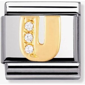Nomination CLASSIC Gold Letters Cubic Zirconia U Charm 030301/21 Nomination CLASSIC Gold Letters Cubic Zirconia U Charm 030301/21