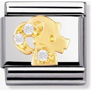 Nomination CLASSIC Gold Zodiac Cubic Zirconia Capricorn Charm 030302/10 Nomination CLASSIC Gold Zodiac Cubic Zirconia Capricorn Charm 030302/10