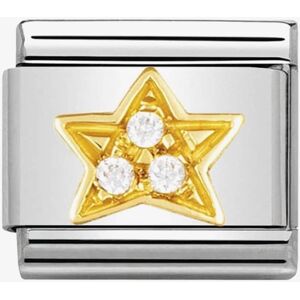 Nomination CLASSIC Gold Daily Life Cubic Zirconia White Star Charm 030308/01 Nomination CLASSIC Gold Daily Life Cubic Zirconia White Star Charm 030308/01