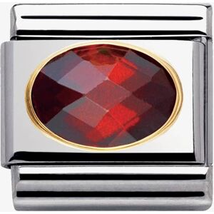 Nomination CLASSIC Gold Oval Faceted Cubic Zirconia Red Charm 030601/005 Nomination CLASSIC Gold Oval Faceted Cubic Zirconia Red Charm 030601/005