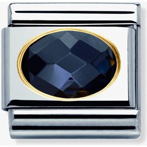 Nomination CLASSIC Gold Oval Faceted Cubic Zirconia Black Charm 030601/011 Nomination CLASSIC Gold Oval Faceted Cubic Zirconia Black Charm 030601/011