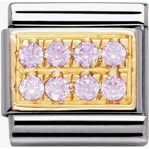 Nomination CLASSIC Gold Pave Pink Cubic Zirconia Charm 030314/06 Nomination CLASSIC Gold Pave Pink Cubic Zirconia Charm 030314/06