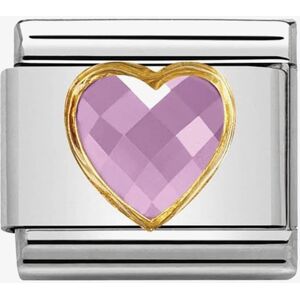 Nomination CLASSIC Gold Pink Heart Charm 030610/003 Nomination CLASSIC Gold Pink Heart Charm 030610/003
