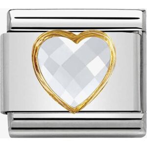 Nomination CLASSIC Gold White Heart Charm 030610/010 Nomination CLASSIC Gold White Heart Charm 030610/010
