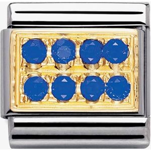 Nomination CLASSIC Gold Pave Blue Cubic Zirconia Charm 030314/04 Nomination CLASSIC Gold Pave Blue Cubic Zirconia Charm 030314/04