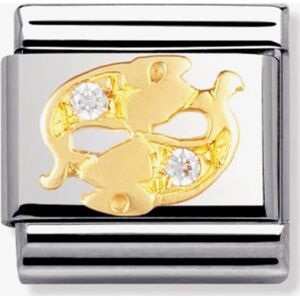 Nomination CLASSIC Gold Cubic Zirconia Zodiac Pisces Charm 030302/12 Nomination CLASSIC Gold Cubic Zirconia Zodiac Pisces Charm 030302/12