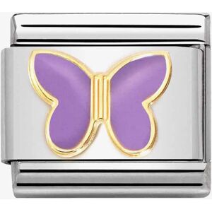 Nomination CLASSIC Composable Gold Lilac Enamel Butterfly Charm 030285/60 Nomination CLASSIC Composable Gold Lilac Enamel Butterfly Charm 030285/60