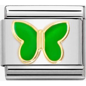 Nomination CLASSIC Composable Gold Green Enamel Butterfly Charm 030285/61 Nomination CLASSIC Composable Gold Green Enamel Butterfly Charm 030285/61