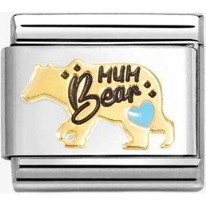 Nomination CLASSIC Mum Bear Blue Heart Charm 030272/82 Nomination CLASSIC Mum Bear Blue Heart Charm 030272/82