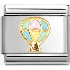 Nomination CLASSIC Stainless Steel 18ct Yellow Gold Hot Air Balloon Charm 030285/66 Nomination CLASSIC Stainless Steel 18ct Yellow Gold Hot Air Balloon Charm 030285/66