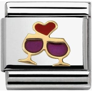 Nomination CLASSIC Gold Love Glasses With Heart Charm 030283/08 Nomination CLASSIC Gold Love Glasses With Heart Charm 030283/08