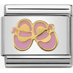 Nomination CLASSIC Gold Daily Life Pink Baby Shoes Charm 030242/37 Nomination CLASSIC Gold Daily Life Pink Baby Shoes Charm 030242/37