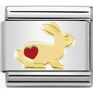 Nomination CLASSIC Gold Rabbit With Heart Charm 030272/46 Nomination CLASSIC Gold Rabbit With Heart Charm 030272/46