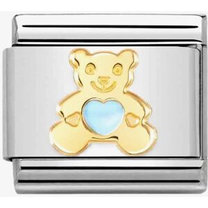 Nomination CLASSIC Composable Blue Enamel Bear Heart Charm 030272/65 Nomination CLASSIC Composable Blue Enamel Bear Heart Charm 030272/65