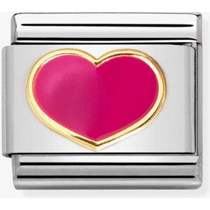 Nomination CLASSIC Composable Gold Fuchsia Enamel Heart Charm 030283/24 Nomination CLASSIC Composable Gold Fuchsia Enamel Heart Charm 030283/24
