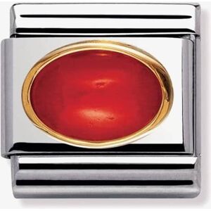 Nomination CLASSIC Gold Oval Stones Red Coral Charm 030502/11 Nomination CLASSIC Gold Oval Stones Red Coral Charm 030502/11