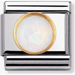 Nomination CLASSIC Gold Round Stones White Opal Charm 030503/07 Nomination CLASSIC Gold Round Stones White Opal Charm 030503/07