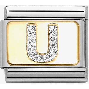 Nomination CLASSIC Silver Glitter Letter U Charm 030291/21 Nomination CLASSIC Silver Glitter Letter U Charm 030291/21