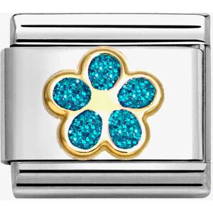Nomination CLASSIC Turquoise Glitter Flower Charm 030220/16 Nomination CLASSIC Turquoise Glitter Flower Charm 030220/16