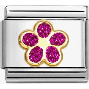 Nomination CLASSIC Pink Glitter Flower Charm 030220/17 Nomination CLASSIC Pink Glitter Flower Charm 030220/17