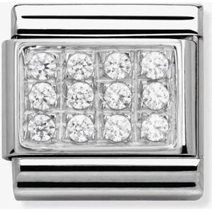 Nomination CLASSIC Silvershine Pave White CZ Charm 330307/01 Nomination CLASSIC Silvershine Pave White CZ Charm 330307/01