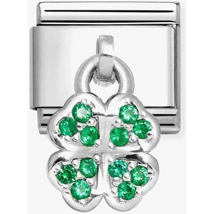 Nomination CLASSIC Four Leaf Green Clover Dropper Charm 331800/30 Nomination CLASSIC Four Leaf Green Clover Dropper Charm 331800/30