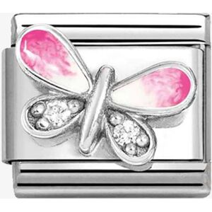 Nomination CLASSIC Silvershine White Cubic Zirconia Pink Butterfly Charm 330321/09 Nomination CLASSIC Silvershine White Cubic Zirconia Pink Butterfly Charm 330321/09
