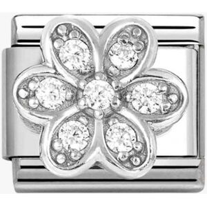 Nomination Stainless Steel Cubic Zirconia Daisy Flower Charm 330322/06 Nomination Stainless Steel Cubic Zirconia Daisy Flower Charm 330322/06