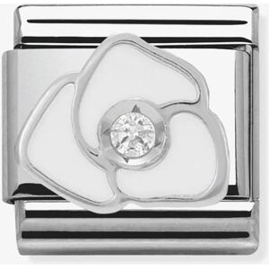 Nomination CLASSIC Silvershine White Rose Flower Charm 330305/06 Nomination CLASSIC Silvershine White Rose Flower Charm 330305/06