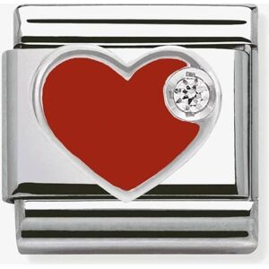 Nomination CLASSIC Silvershine Red Love Heart Charm 330305/01 Nomination CLASSIC Silvershine Red Love Heart Charm 330305/01