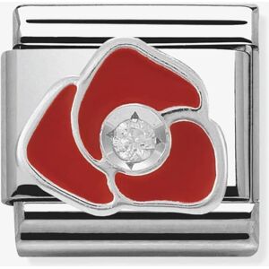 Nomination CLASSIC Silvershine Red Rose Flower Charm 330305/05 Nomination CLASSIC Silvershine Red Rose Flower Charm 330305/05