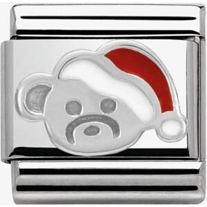 Nomination CLASSIC Silvershine Christmas Teddy and Santa Hat Charm 330204/13 Nomination CLASSIC Silvershine Christmas Teddy and Santa Hat Charm 330204/13
