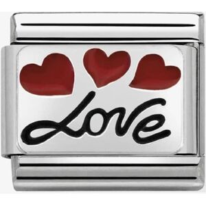 Nomination CLASSIC Silvershine Plates Love Charm 330208/06 Nomination CLASSIC Silvershine Plates Love Charm 330208/06