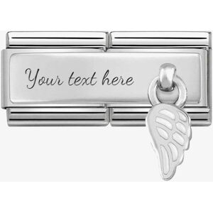 Nomination CLASSIC Silvershine Double White Wing Charm 330780/01 Nomination CLASSIC Silvershine Double White Wing Charm 330780/01
